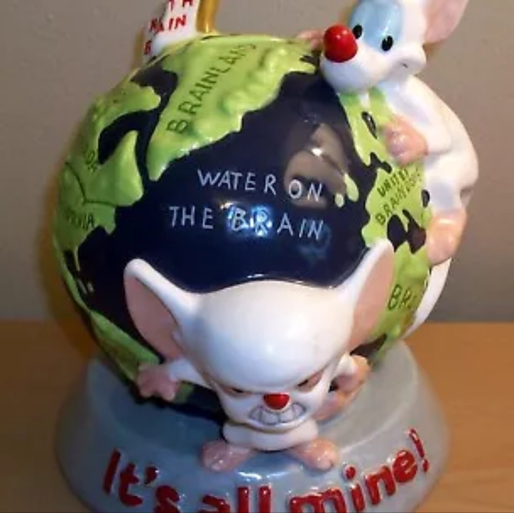 Pinky And The Brain World Piggy Bank Animaniacs 1996 Warner Bros It’s All Mine!
